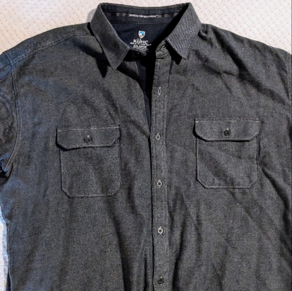 KUHL Grey Button-Up Men's Shirt